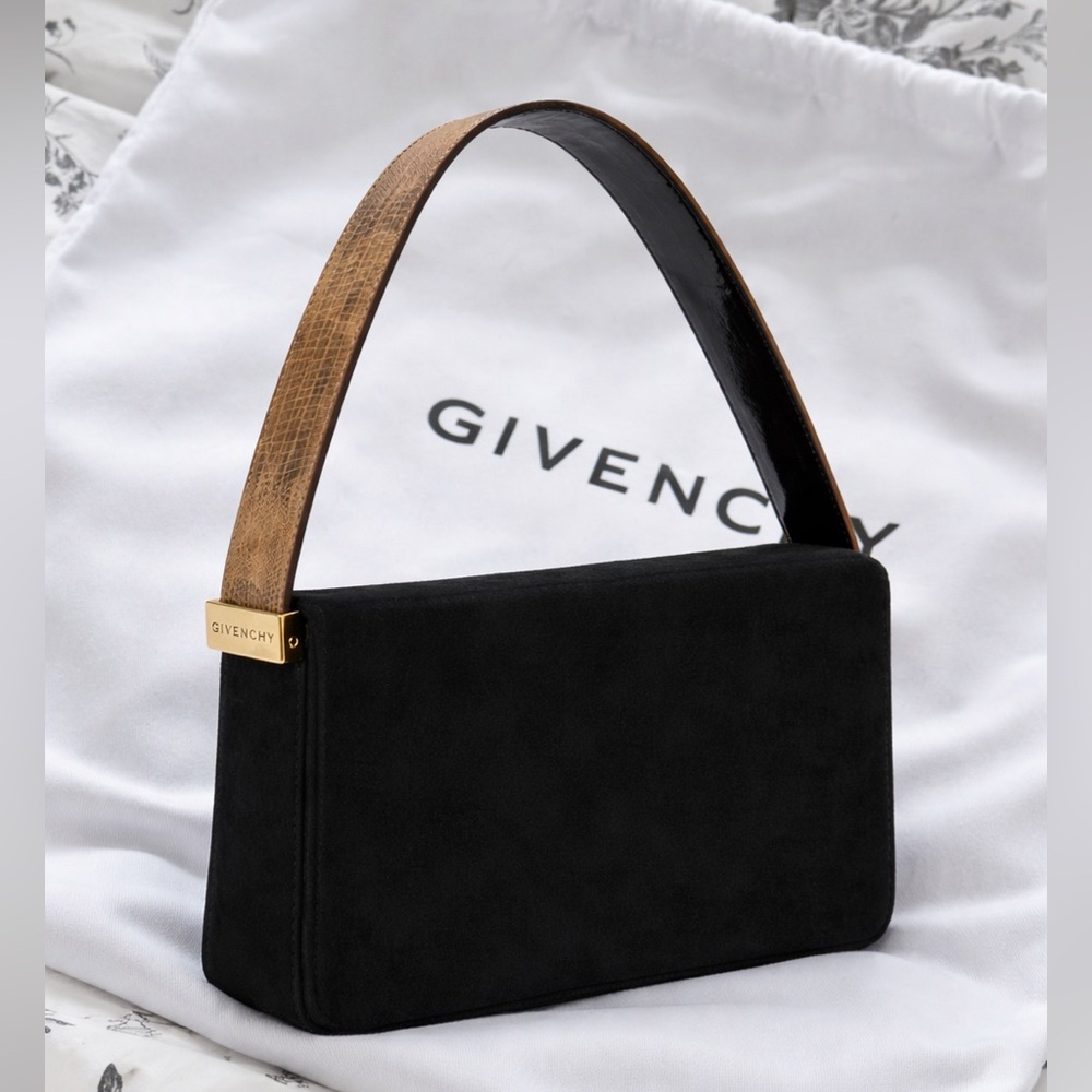 GIVENCHY leather suede shoulder bag with removable/interchangeable handle - Picture 1 of 10